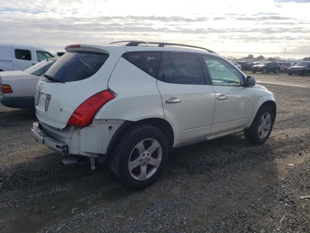 JN8AZ08T95W315879 - 2005 NISSAN MURANO SL WHITE photo 3