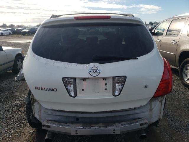 JN8AZ08T95W315879 - 2005 NISSAN MURANO SL WHITE photo 6