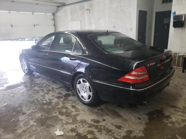 WDBNG78J42A241367 - 2002 MERCEDES-BENZ S 600 BLACK photo 2