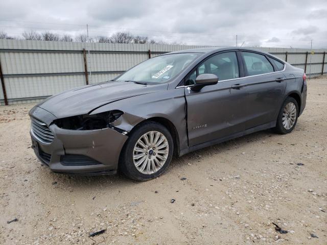 3FA6P0UU4ER368732 - 2014 FORD FUSION S HYBRID GRAY photo 1