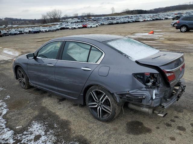 1HGCR2F53GA013963 - 2016 HONDA ACCORD SPORT GRAY photo 2