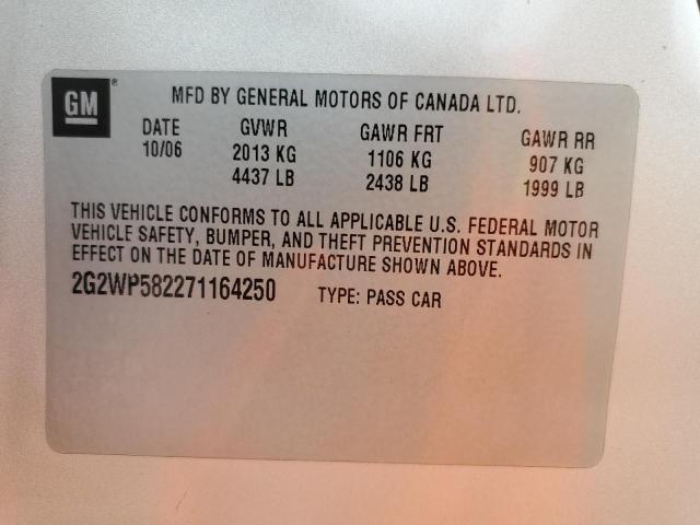 2G2WP582271164250 - 2007 PONTIAC GRAND PRIX 银色 照片 13