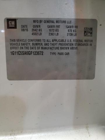 1G11C5SA6GF123672 - 2016 CHEVROLET MALIBU LIM LT 米色 照片 12