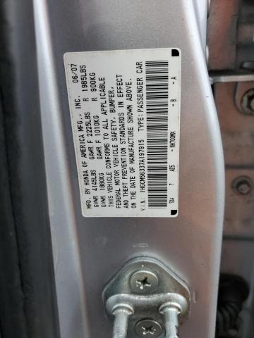 1HGCM56337A197915 - 2007 HONDA ACCORD SE SILVER photo 12