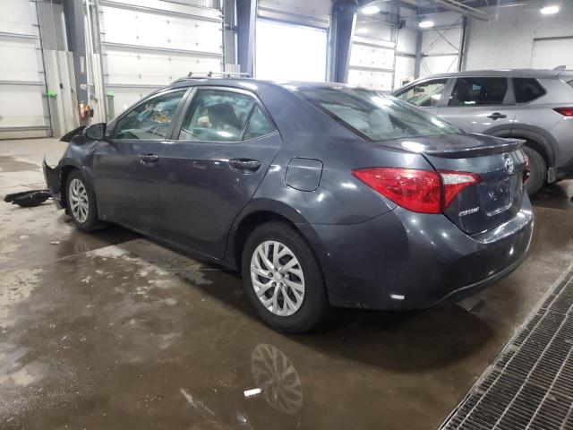 2T1BURHE1JC977009 - 2018 TOYOTA COROLLA L GRAY photo 2