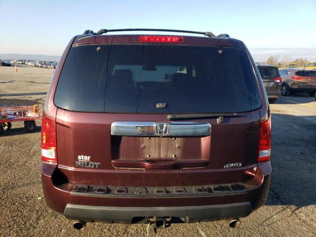 5FNYF4H55BB078898 - 2011 HONDA PILOT EXL BURGUNDY photo 6