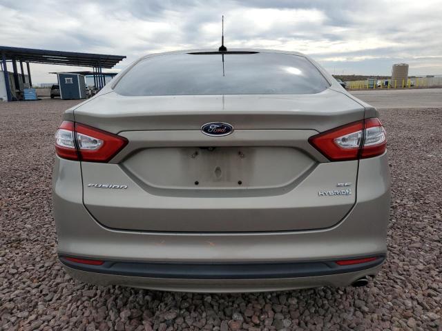 3FA6P0LU3FR161140 - 2015 FORD FUSION SE HYBRID TAN photo 6