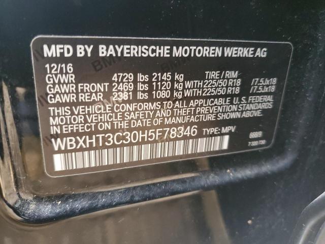 WBXHT3C30H5F78346 - 2017 BMW X1 XDRIVE28I BLACK photo 13