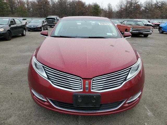 3LN6L2LU5FR608225 - 2015 LINCOLN MKZ HYBRID RED photo 5