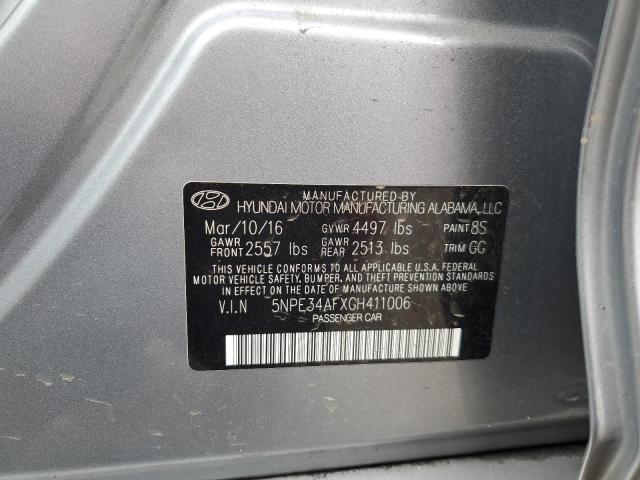 5NPE34AFXGH411006 - 2016 HYUNDAI SONATA SPORT SILVER photo 12