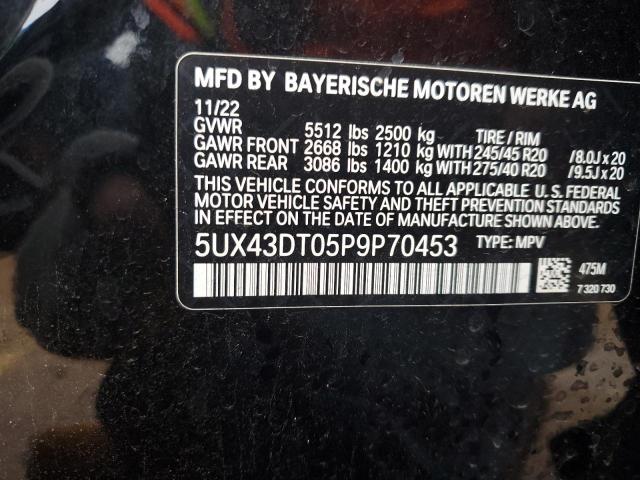 5UX43DT05P9P70453 - 2023 BMW X4 M40I BLACK photo 14