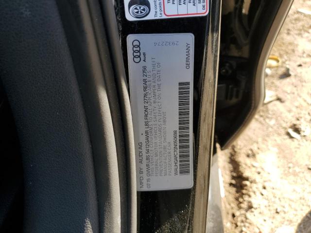 WAUHGAFC7GN050698 - 2016 AUDI A6 PRESTIGE შავი ფოტო 12