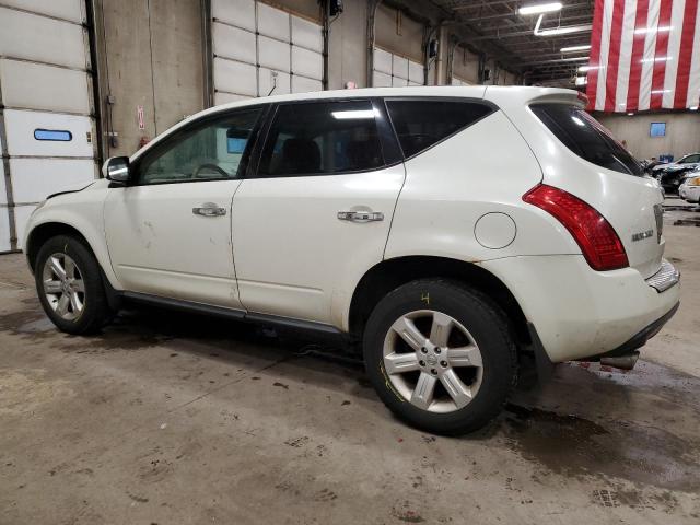 JN8AZ08W76W506549 - 2006 NISSAN MURANO SL WHITE photo 2