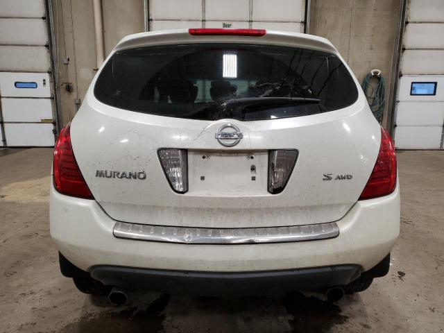 JN8AZ08W76W506549 - 2006 NISSAN MURANO SL WHITE photo 6