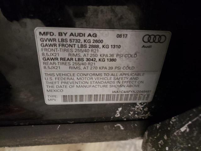 WA1C4AFYXJ2048481 - 2018 AUDI SQ5 PRESTIGE BLACK photo 13