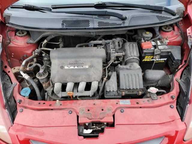 JHMGD38438S004652 - 2008 HONDA FIT RED photo 11