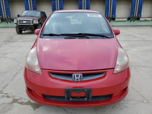 JHMGD38438S004652 - 2008 HONDA FIT RED photo 5