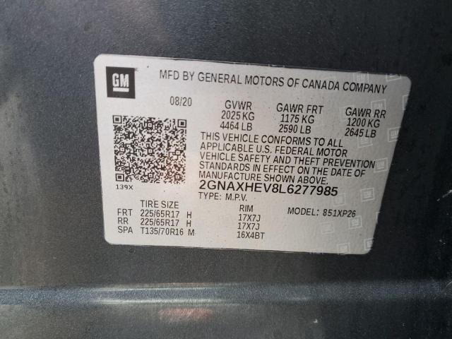 2GNAXHEV8L6277985 - 2020 CHEVROLET EQUINOX LS GRAY photo 13