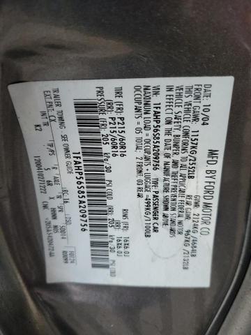 1FAHP56S85A209756 - 2005 FORD TAURUS SEL GRAY photo 13