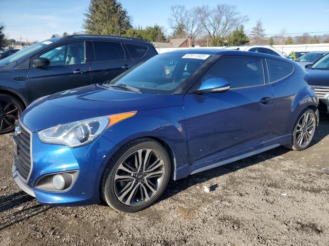 KMHTC6AE0GU279157 - 2016 HYUNDAI VELOSTER TURBO BLUE photo 1