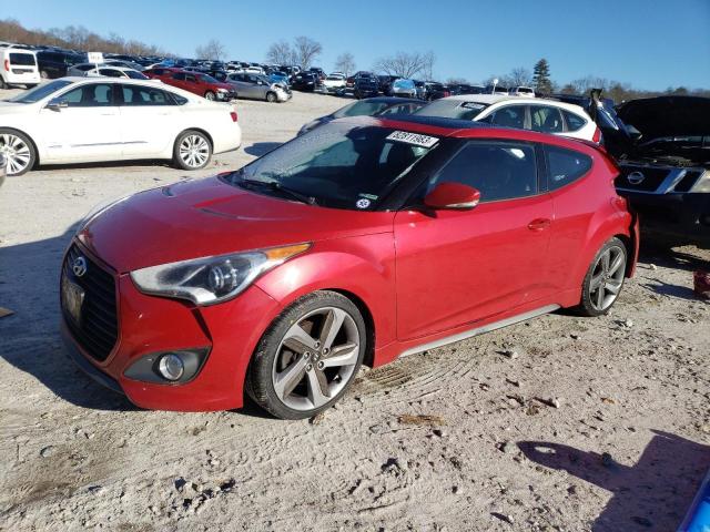 KMHTC6AE1EU206232 - 2014 HYUNDAI VELOSTER TURBO RED photo 1