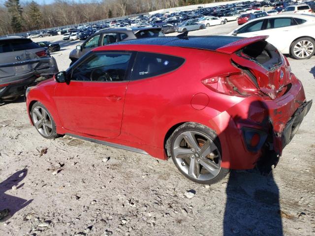 KMHTC6AE1EU206232 - 2014 HYUNDAI VELOSTER TURBO RED photo 2