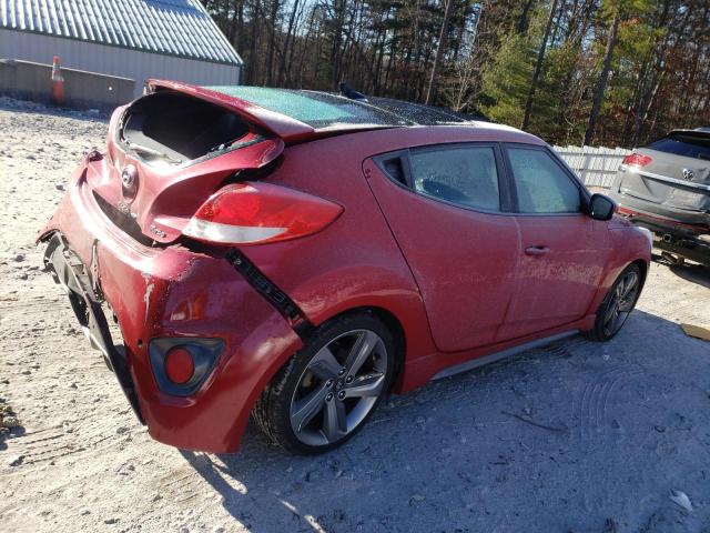 KMHTC6AE1EU206232 - 2014 HYUNDAI VELOSTER TURBO RED photo 3