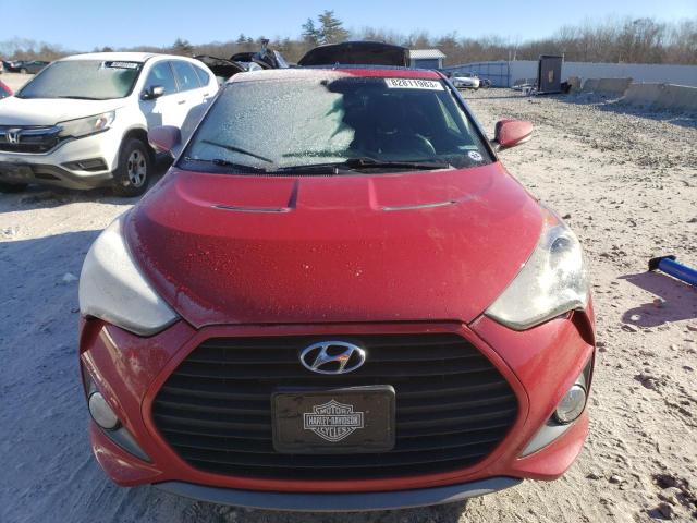 KMHTC6AE1EU206232 - 2014 HYUNDAI VELOSTER TURBO RED photo 5