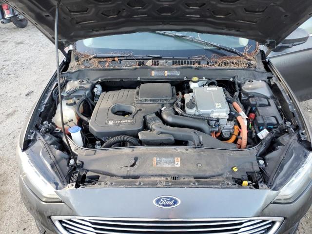 3FA6P0LU0KR210739 - 2019 FORD FUSION SE GRAY photo 11