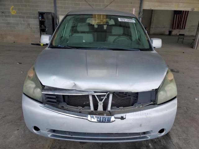 5N1BV28U08N116158 - 2008 NISSAN QUEST S SILVER photo 5