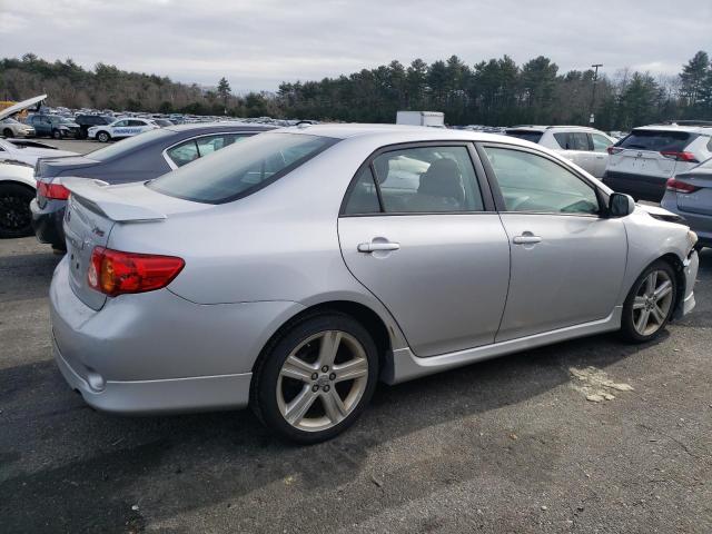 2T1BE40E69C028191 - 2009 TOYOTA COROLLA XRS SILVER photo 3