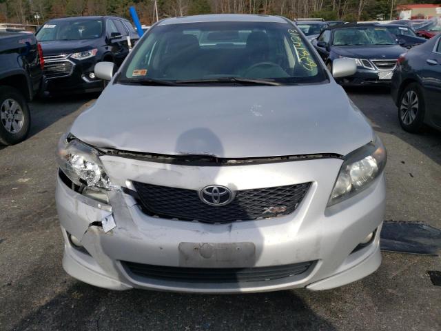 2T1BE40E69C028191 - 2009 TOYOTA COROLLA XRS SILVER photo 5