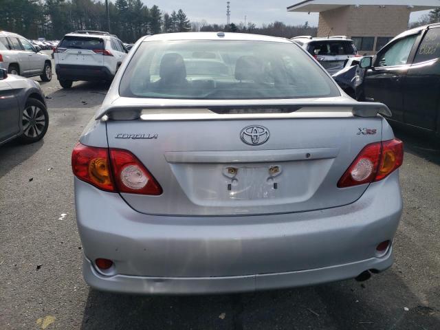 2T1BE40E69C028191 - 2009 TOYOTA COROLLA XRS SILVER photo 6