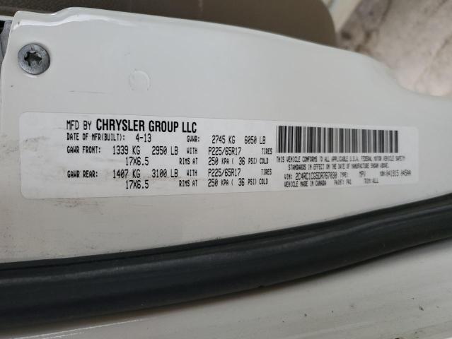 2C4RC1CG5DR767030 - 2013 CHRYSLER TOWN & COU TOURING L WHITE photo 12