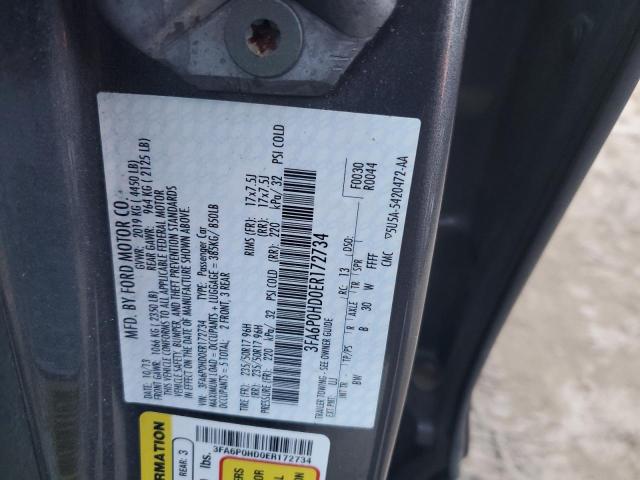 3FA6P0HD0ER172734 - 2014 FORD FUSION SE GRAY photo 12