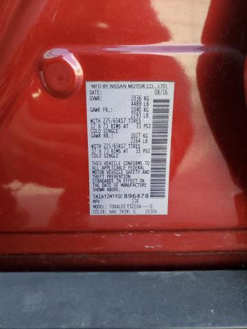 5N1AT2MT4GC896478 - 2016 NISSAN ROGUE S MAROON photo 13