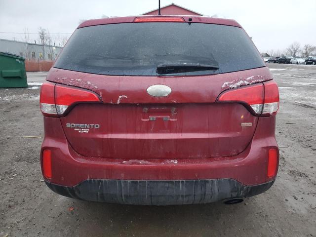 5XYKT3A66EG429407 - 2014 KIA SORENTO LX BURGUNDY photo 6