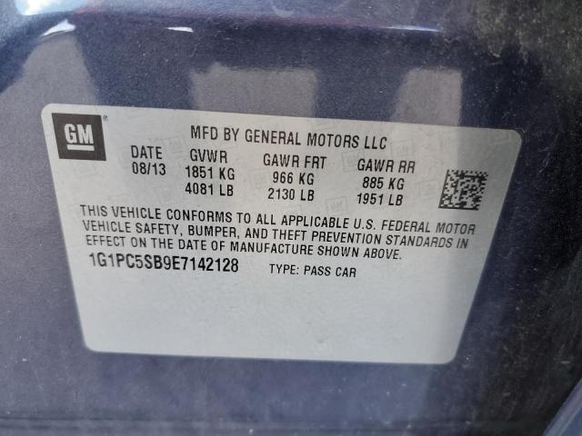 1G1PC5SB9E7142128 - 2014 CHEVROLET CRUZE LT GRAY photo 12