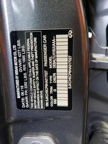 SJKCH5CP6HA017027 - 2017 INFINITI QX30 BASE رمادي صورة 14