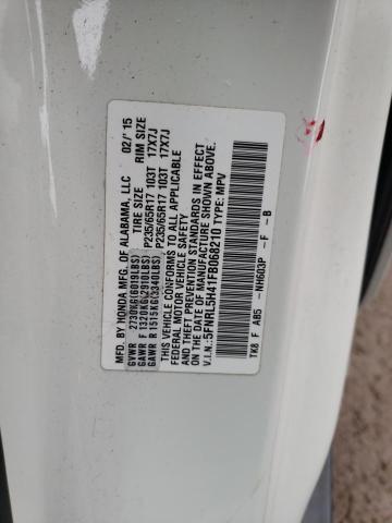 5FNRL5H41FB068210 - 2015 HONDA ODYSSEY EX WHITE photo 13