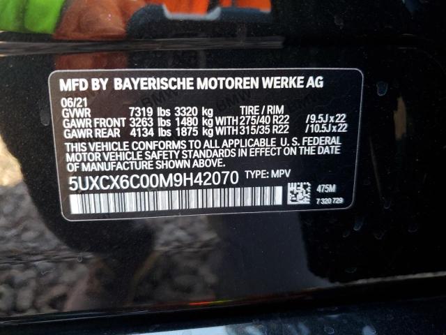 5UXCX6C00M9H42070 - 2021 BMW X7 M50I BLACK photo 13