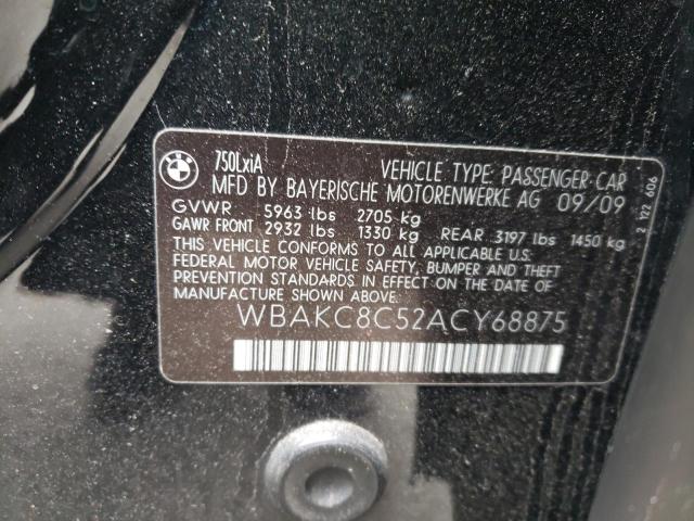 WBAKC8C52ACY68875 - 2010 BMW 750 LI XDRIVE 黑色 照片 10