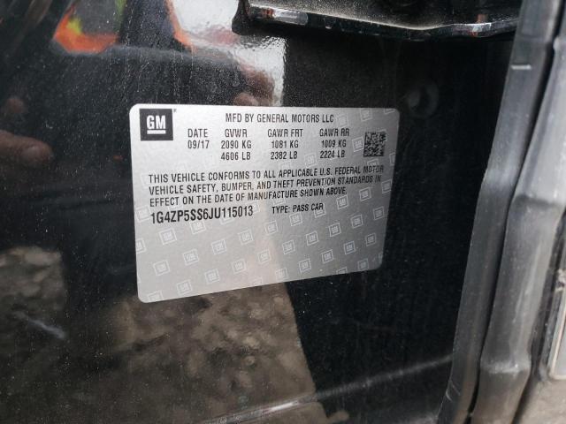 1G4ZP5SS6JU115013 - 2018 BUICK LACROSSE ESSENCE BLACK photo 12