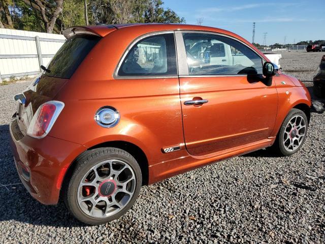 3C3CFFBR0CT100637 - 2012 FIAT 500 SPORT ORANGE photo 3