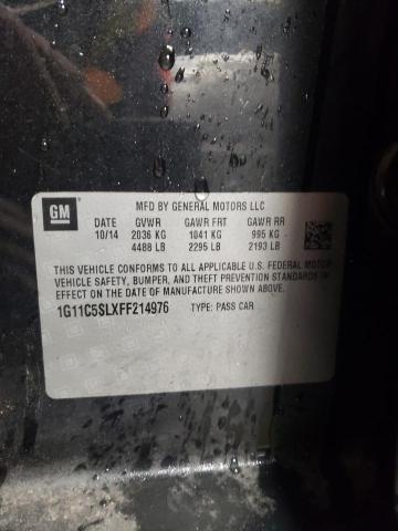 1G11C5SLXFF214976 - 2015 CHEVROLET MALIBU 1LT CHARCOAL photo 13