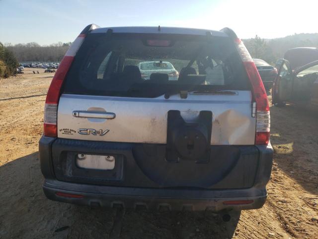 JHLRD68526C005841 - 2006 HONDA CR-V LX SILVER photo 6