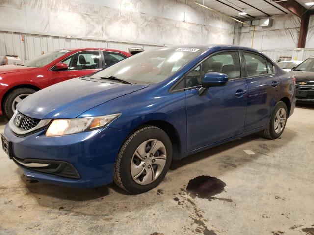 2HGFB2F55EH543576 - 2014 HONDA CIVIC LX BLUE photo 1