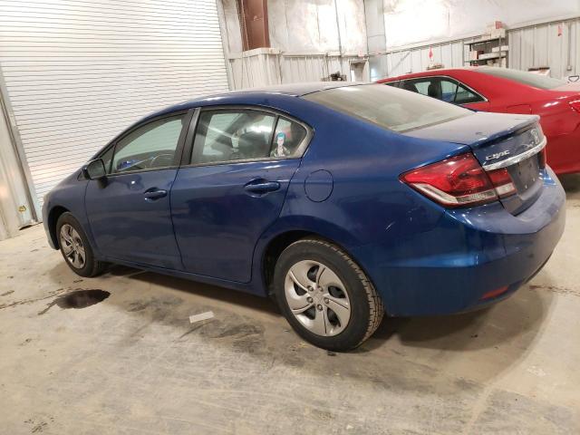 2HGFB2F55EH543576 - 2014 HONDA CIVIC LX BLUE photo 2