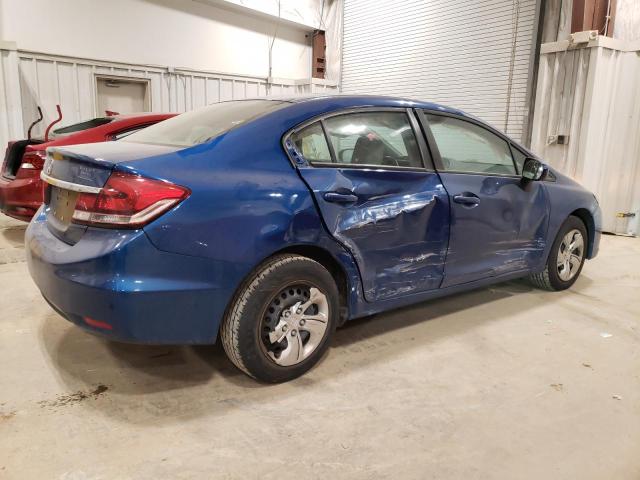 2HGFB2F55EH543576 - 2014 HONDA CIVIC LX BLUE photo 3