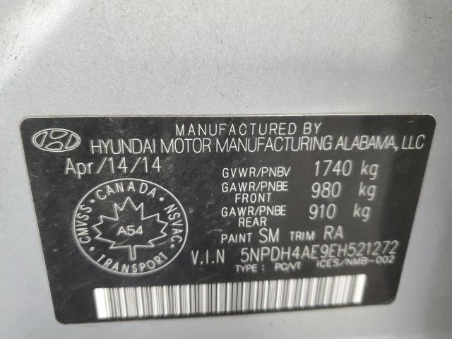 5NPDH4AE9EH521272 - 2014 HYUNDAI ELANTRA SE GRAY photo 13